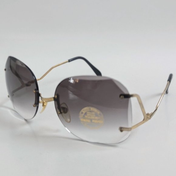 NWT TruVintage Lady\'s 80\'s fashion diamond cut rimless Gradient lens Sunglasses main image 10